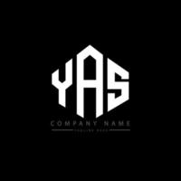 yas letter logo-ontwerp met veelhoekvorm. yas veelhoek en kubusvorm logo-ontwerp. yas zeshoek vector logo sjabloon witte en zwarte kleuren. yas monogram, business en onroerend goed logo.