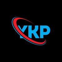 ykp-logo. ykp brief. ykp brief logo ontwerp. initialen ykp-logo gekoppeld aan cirkel en monogram-logo in hoofdletters. ykp typografie voor technologie, zaken en onroerend goed merk. vector