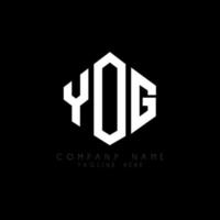 yog letter logo-ontwerp met veelhoekvorm. yog veelhoek en kubusvorm logo-ontwerp. yog zeshoek vector logo sjabloon witte en zwarte kleuren. yog monogram, business en onroerend goed logo.