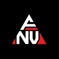 fnv driehoek brief logo ontwerp met driehoekige vorm. fnv driehoek logo ontwerp monogram. fnv driehoek vector logo sjabloon met rode kleur. fnv driehoekig logo eenvoudig, elegant en luxueus logo.