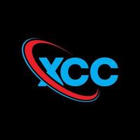 xcc-logo. xcc brief. xcc brief logo ontwerp. initialen xcc-logo gekoppeld aan cirkel en monogram-logo in hoofdletters. xcc-typografie voor technologie, zaken en onroerend goed merk. vector