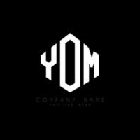 yom letter logo-ontwerp met veelhoekvorm. yom veelhoek en kubusvorm logo-ontwerp. Yom zeshoek vector logo sjabloon witte en zwarte kleuren. yom monogram, business en onroerend goed logo.
