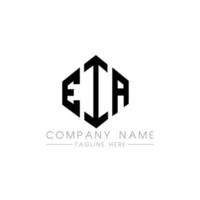 eia letter logo-ontwerp met veelhoekvorm. eia veelhoek en kubusvorm logo-ontwerp. eia zeshoek vector logo sjabloon witte en zwarte kleuren. eia-monogram, bedrijfs- en onroerendgoedlogo.