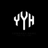 yyh letter logo-ontwerp met veelhoekvorm. yyh veelhoek en kubusvorm logo-ontwerp. yyh zeshoek vector logo sjabloon witte en zwarte kleuren. yyh monogram, business en onroerend goed logo.