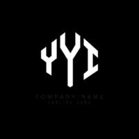 yyi letter logo-ontwerp met veelhoekvorm. yyi veelhoek en kubusvorm logo-ontwerp. yyi zeshoek vector logo sjabloon witte en zwarte kleuren. yyi-monogram, bedrijfs- en onroerendgoedlogo.