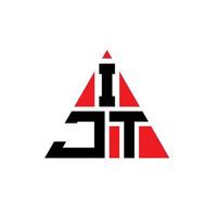 ijt driehoek brief logo ontwerp met driehoekige vorm. ijt driehoek logo ontwerp monogram. ijt driehoek vector logo sjabloon met rode kleur. ijt driehoekig logo eenvoudig, elegant en luxueus logo.