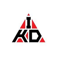 ikd driehoek brief logo ontwerp met driehoekige vorm. ikd driehoek logo ontwerp monogram. ikd driehoek vector logo sjabloon met rode kleur. ikd driehoekig logo eenvoudig, elegant en luxueus logo.