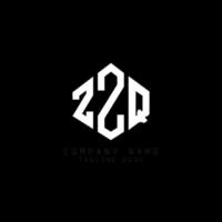 zzz letter logo-ontwerp met veelhoekvorm. zzq veelhoek en kubusvorm logo-ontwerp. zzq zeshoek vector logo sjabloon witte en zwarte kleuren. zzz monogram, business en onroerend goed logo.