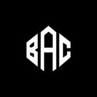 bac letter logo-ontwerp met veelhoekvorm. bac veelhoek en kubusvorm logo-ontwerp. bac zeshoek vector logo sjabloon witte en zwarte kleuren. bac monogram, business en onroerend goed logo.