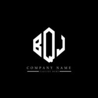 bqj letter logo-ontwerp met veelhoekvorm. bqj veelhoek en kubusvorm logo-ontwerp. bqj zeshoek vector logo sjabloon witte en zwarte kleuren. bqj monogram, business en onroerend goed logo.