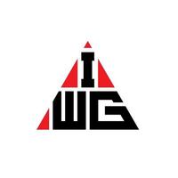 iwg driehoek brief logo ontwerp met driehoekige vorm. iwg driehoek logo ontwerp monogram. iwg driehoek vector logo sjabloon met rode kleur. iwg driehoekig logo eenvoudig, elegant en luxueus logo.