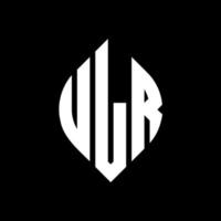 ulr cirkel letter logo ontwerp met cirkel en ellipsvorm. ulr ellipsletters met typografische stijl. de drie initialen vormen een cirkellogo. ulr cirkel embleem abstracte monogram brief mark vector. vector