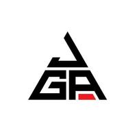 jga driehoek brief logo ontwerp met driehoekige vorm. jga driehoek logo ontwerp monogram. jga driehoek vector logo sjabloon met rode kleur. jga driehoekig logo eenvoudig, elegant en luxueus logo.