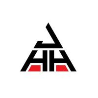 jhh driehoek brief logo ontwerp met driehoekige vorm. jhh driehoek logo ontwerp monogram. jhh driehoek vector logo sjabloon met rode kleur. jhh driehoekig logo eenvoudig, elegant en luxueus logo.