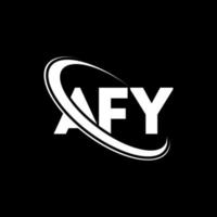 afy-logo. een brief. afy brief logo ontwerp. initialen afy logo gekoppeld aan cirkel en hoofdletter monogram logo. afy typografie voor technologie, zaken en onroerend goed merk. vector