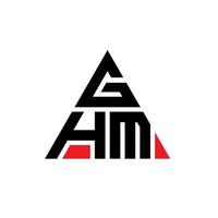 ghm driehoek brief logo ontwerp met driehoekige vorm. ghm driehoek logo ontwerp monogram. ghm driehoek vector logo sjabloon met rode kleur. ghm driehoekig logo eenvoudig, elegant en luxueus logo.