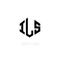 ils letter logo-ontwerp met veelhoekvorm. ils veelhoek en kubusvorm logo-ontwerp. ils zeshoek vector logo sjabloon witte en zwarte kleuren. ils monogram, business en onroerend goed logo.