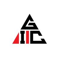 gic driehoek letter logo ontwerp met driehoekige vorm. gic driehoek logo ontwerp monogram. gic driehoek vector logo sjabloon met rode kleur. gisch driehoekig logo eenvoudig, elegant en luxueus logo.