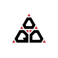 oqo driehoek brief logo ontwerp met driehoekige vorm. oqo driehoek logo ontwerp monogram. oqo driehoek vector logo sjabloon met rode kleur. oqo driehoekig logo eenvoudig, elegant en luxueus logo.
