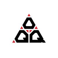 oqq driehoek brief logo ontwerp met driehoekige vorm. oqq driehoek logo ontwerp monogram. oqq driehoek vector logo sjabloon met rode kleur. oqq driehoekig logo eenvoudig, elegant en luxueus logo.