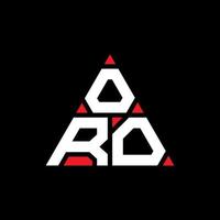 oro driehoek brief logo ontwerp met driehoekige vorm. oro driehoek logo ontwerp monogram. oro driehoek vector logo sjabloon met rode kleur. oro driehoekig logo eenvoudig, elegant en luxueus logo.