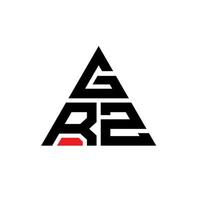 grz driehoek brief logo ontwerp met driehoekige vorm. grz driehoek logo ontwerp monogram. grz driehoek vector logo sjabloon met rode kleur. grz driehoekig logo eenvoudig, elegant en luxueus logo.