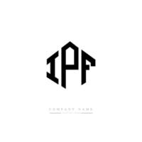 ipf-letterlogo-ontwerp met veelhoekvorm. ipf veelhoek en kubusvorm logo-ontwerp. ipf zeshoek vector logo sjabloon witte en zwarte kleuren. ipf-monogram, bedrijfs- en onroerendgoedlogo.