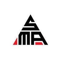 sma driehoek brief logo ontwerp met driehoekige vorm. sma driehoek logo ontwerp monogram. sma driehoek vector logo sjabloon met rode kleur. sma driehoekig logo eenvoudig, elegant en luxueus logo.