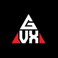 gvx driehoek brief logo ontwerp met driehoekige vorm. gvx driehoek logo ontwerp monogram. gvx driehoek vector logo sjabloon met rode kleur. gvx driehoekig logo eenvoudig, elegant en luxueus logo.