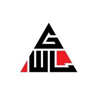gwl driehoek brief logo ontwerp met driehoekige vorm. gwl driehoek logo ontwerp monogram. gwl driehoek vector logo sjabloon met rode kleur. gwl driehoekig logo eenvoudig, elegant en luxueus logo.