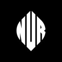 nvr cirkel letter logo ontwerp met cirkel en ellipsvorm. nvr ellipsletters met typografische stijl. de drie initialen vormen een cirkellogo. nvr cirkel embleem abstracte monogram brief mark vector. vector