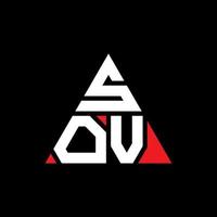sov driehoek brief logo ontwerp met driehoekige vorm. sov driehoek logo ontwerp monogram. sov driehoek vector logo sjabloon met rode kleur. sov driehoekig logo eenvoudig, elegant en luxueus logo.
