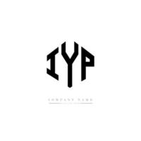 iyp letter logo-ontwerp met veelhoekvorm. iyp veelhoek en kubusvorm logo-ontwerp. iyp zeshoek vector logo sjabloon witte en zwarte kleuren. iyp-monogram, bedrijfs- en onroerendgoedlogo.