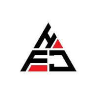 hfj driehoek brief logo ontwerp met driehoekige vorm. hfj driehoek logo ontwerp monogram. hfj driehoek vector logo sjabloon met rode kleur. hfj driehoekig logo eenvoudig, elegant en luxueus logo.