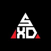 sxd driehoek letter logo ontwerp met driehoekige vorm. sxd driehoek logo ontwerp monogram. sxd driehoek vector logo sjabloon met rode kleur. sxd driehoekig logo eenvoudig, elegant en luxueus logo.