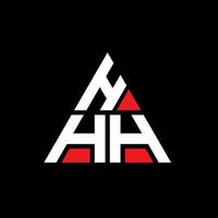 hhh driehoek brief logo ontwerp met driehoekige vorm. hhh driehoek logo ontwerp monogram. hhh driehoek vector logo sjabloon met rode kleur. hhh driehoekig logo eenvoudig, elegant en luxueus logo.