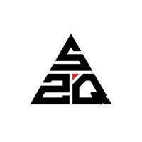 szq driehoek brief logo ontwerp met driehoekige vorm. szq driehoek logo ontwerp monogram. szq driehoek vector logo sjabloon met rode kleur. szq driehoekig logo eenvoudig, elegant en luxueus logo.