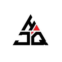 hjq driehoek brief logo ontwerp met driehoekige vorm. hjq driehoek logo ontwerp monogram. hjq driehoek vector logo sjabloon met rode kleur. hjq driehoekig logo eenvoudig, elegant en luxueus logo.