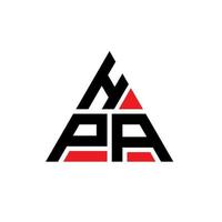 hpa driehoek brief logo ontwerp met driehoekige vorm. hpa driehoek logo ontwerp monogram. hpa driehoek vector logo sjabloon met rode kleur. hpa driehoekig logo eenvoudig, elegant en luxueus logo.