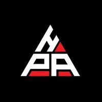 hpa driehoek brief logo ontwerp met driehoekige vorm. hpa driehoek logo ontwerp monogram. hpa driehoek vector logo sjabloon met rode kleur. hpa driehoekig logo eenvoudig, elegant en luxueus logo.