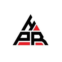 hpr driehoek brief logo ontwerp met driehoekige vorm. hpr driehoek logo ontwerp monogram. hpr driehoek vector logo sjabloon met rode kleur. hpr driehoekig logo eenvoudig, elegant en luxueus logo.