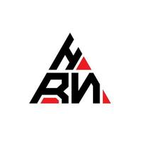 hrn driehoek brief logo ontwerp met driehoekige vorm. hrn driehoek logo ontwerp monogram. hrn driehoek vector logo sjabloon met rode kleur. hrn driehoekig logo eenvoudig, elegant en luxueus logo.