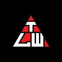 tlw driehoek brief logo ontwerp met driehoekige vorm. tlw driehoek logo ontwerp monogram. tlw driehoek vector logo sjabloon met rode kleur. tlw driehoekig logo eenvoudig, elegant en luxueus logo.
