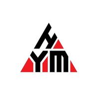 hym driehoek brief logo ontwerp met driehoekige vorm. hym driehoek logo ontwerp monogram. hym driehoek vector logo sjabloon met rode kleur. hym driehoekig logo eenvoudig, elegant en luxueus logo.