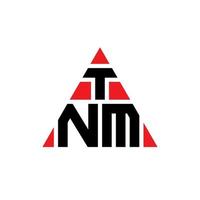 tnm driehoek brief logo ontwerp met driehoekige vorm. tnm driehoek logo ontwerp monogram. tnm driehoek vector logo sjabloon met rode kleur. tnm driehoekig logo eenvoudig, elegant en luxueus logo.