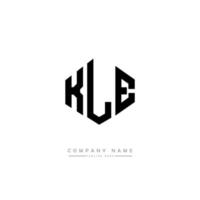 kle letter logo-ontwerp met veelhoekvorm. kle veelhoek en kubusvorm logo-ontwerp. kle zeshoek vector logo sjabloon witte en zwarte kleuren. kle monogram, business en onroerend goed logo.