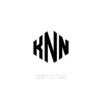 knn letter logo-ontwerp met veelhoekvorm. knn logo-ontwerp met veelhoek en kubusvorm. knn zeshoek vector logo sjabloon witte en zwarte kleuren. knn monogram, business en onroerend goed logo.