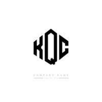 kqc letter logo-ontwerp met veelhoekvorm. kqc veelhoek en kubusvorm logo-ontwerp. kqc zeshoek vector logo sjabloon witte en zwarte kleuren. kqc monogram, bedrijfs- en onroerend goed logo.