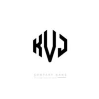 kvj letter logo-ontwerp met veelhoekvorm. kvj veelhoek en kubusvorm logo-ontwerp. kvj zeshoek vector logo sjabloon witte en zwarte kleuren. kvj-monogram, bedrijfs- en onroerendgoedlogo.