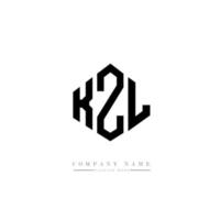 kzl letter logo-ontwerp met veelhoekvorm. kzl veelhoek en kubusvorm logo-ontwerp. kzl zeshoek vector logo sjabloon witte en zwarte kleuren. kzl-monogram, bedrijfs- en onroerendgoedlogo.